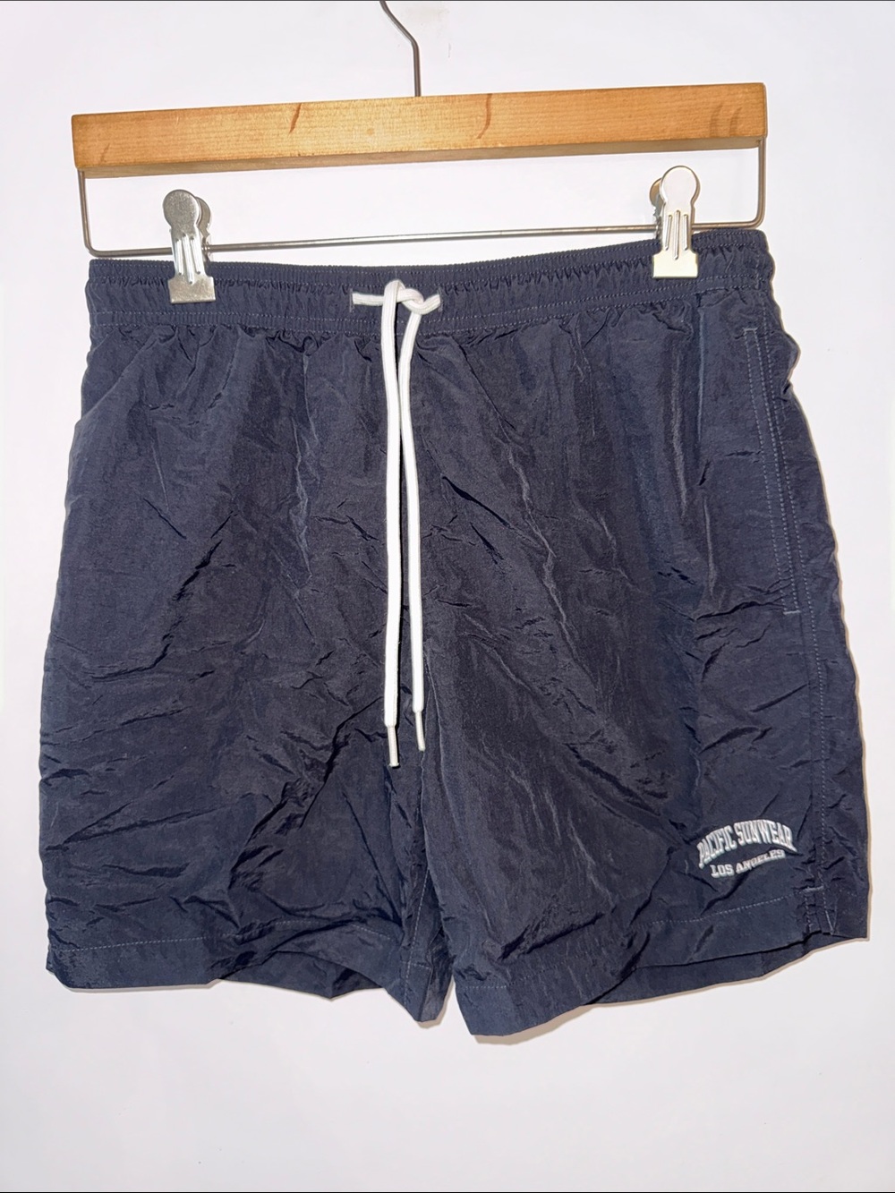 Navy Drawstring Swim Shorts
